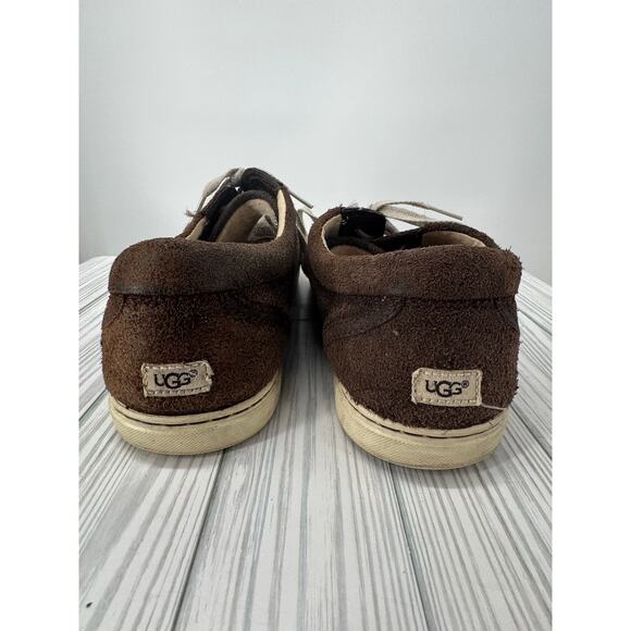 UGG Australia TOMI Brown Bomber Leather Suede Sneakers 1008487, women's US-11 - Picture 5 of 11
